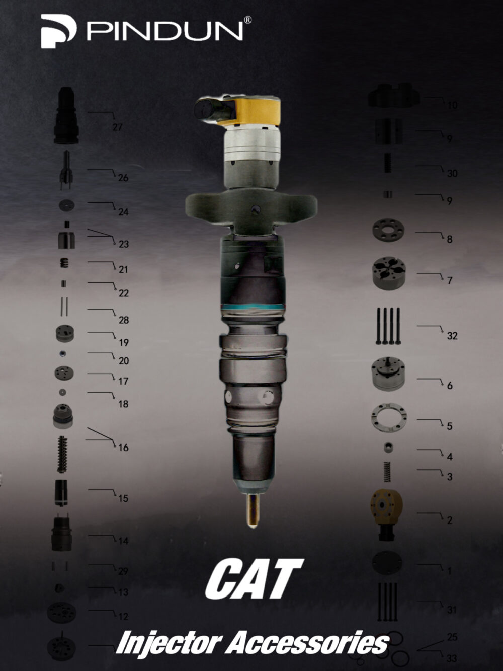 Various Accessories for Caterpillar Injector